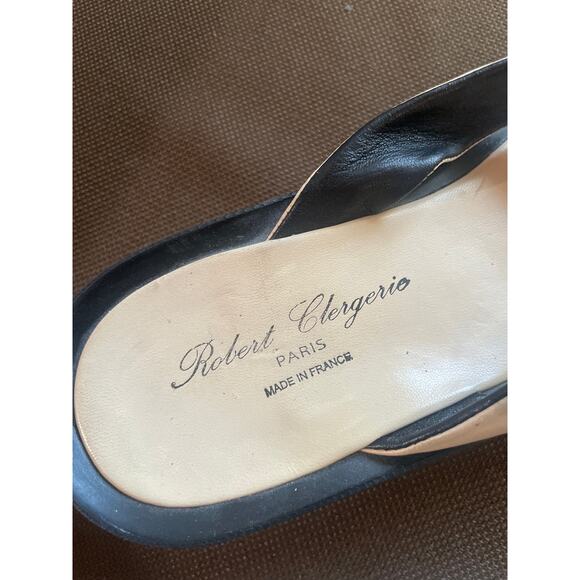 Vintage ROBERT CLERGERIE Japanese Thong Sandals Leather Flip Flop Shoe Size 9 - Picture 2 of 7